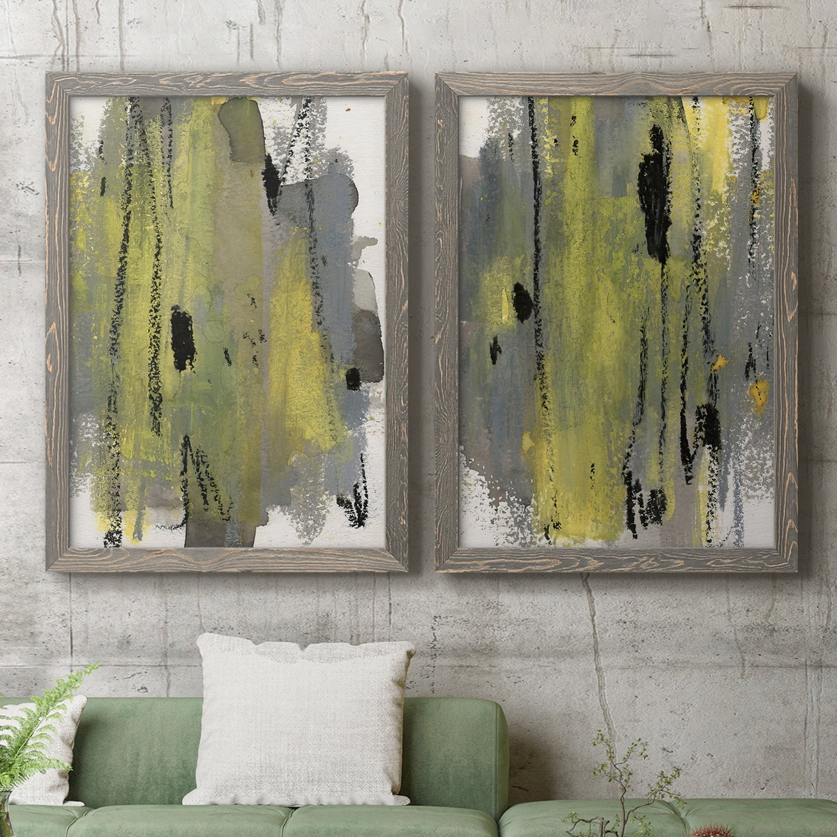 Loft Pastel I - Premium Framed Canvas 2 Piece Set - Ready to Hang