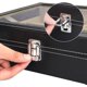 thumbnail image 5 of Caja de anteojos de sol de cuero sintético - 8 ranuras - Estuche/relojes negros con cerradura para hombres y mujeres33.7 * 25.3 * 8 cm TUNC Sencillez, 5 of 5