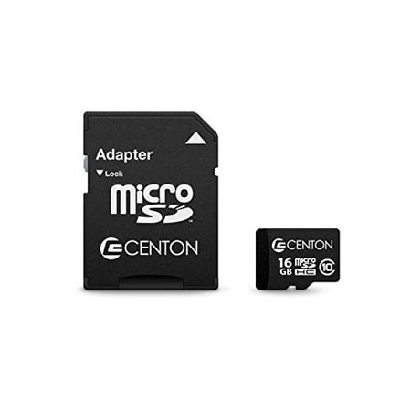Centon MP Essential 16GB microSDHC Class 10 Memory Card with Full SD Adapter