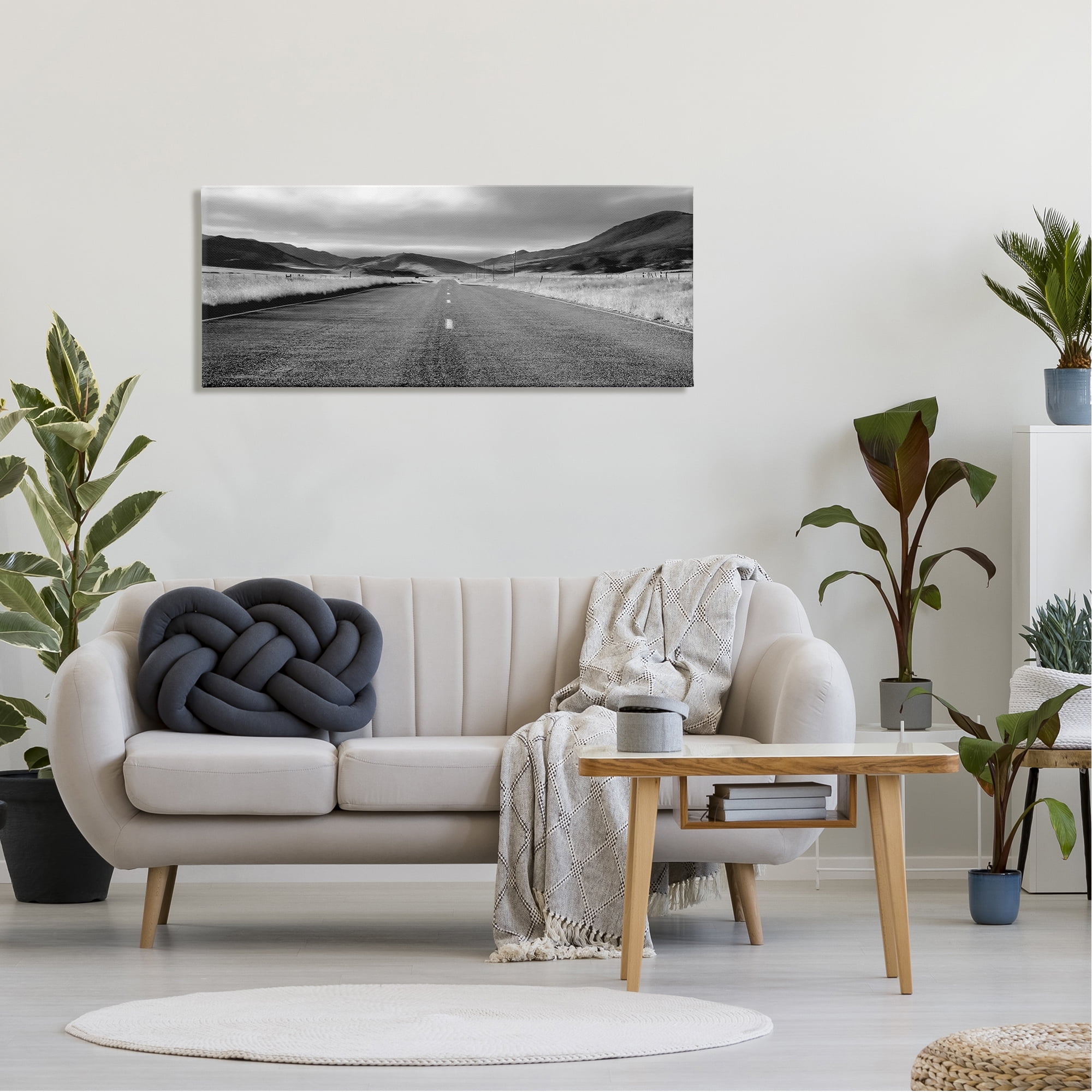 Stupell Industries Country Road Landscape Landscape Photography Gallery Wrapped Canvas Art Print Wall Art, 48 x 20