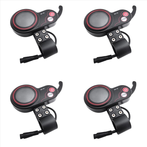 4X QS-S4 48V-60V Acelerador de Pulgar Medidor de Pantalla LCD para Zero 8 9 10 8X 10X Scooter EléCtrico 6PIN Accesorios de Pantalla