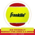 thumbnail image 2 of Franklin Sports Starter + Beginner Pressureless Tennis Balls - Great for Training + Practice - Low Bounce Tennis Balls for All Court Surfaces - Red - 3 Pack, 2 of 12