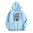 thumbnail image 1 of PENGXIANG Sweat à Capuche pour Femmes Patchwork Graphique Col Rond Tenues d'Hiver Automne Hauts pour Leggings Gris Foncé 2TG, 1 of 4