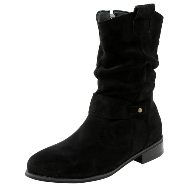 NECHOLOGY Botas Mujer Zapatos Botines para mujer Botas de invierno de tacón con cremallera, botines negros clásicos a la moda, nuevas botas transpirables de malla de tacón grueso (Black, 6.5)