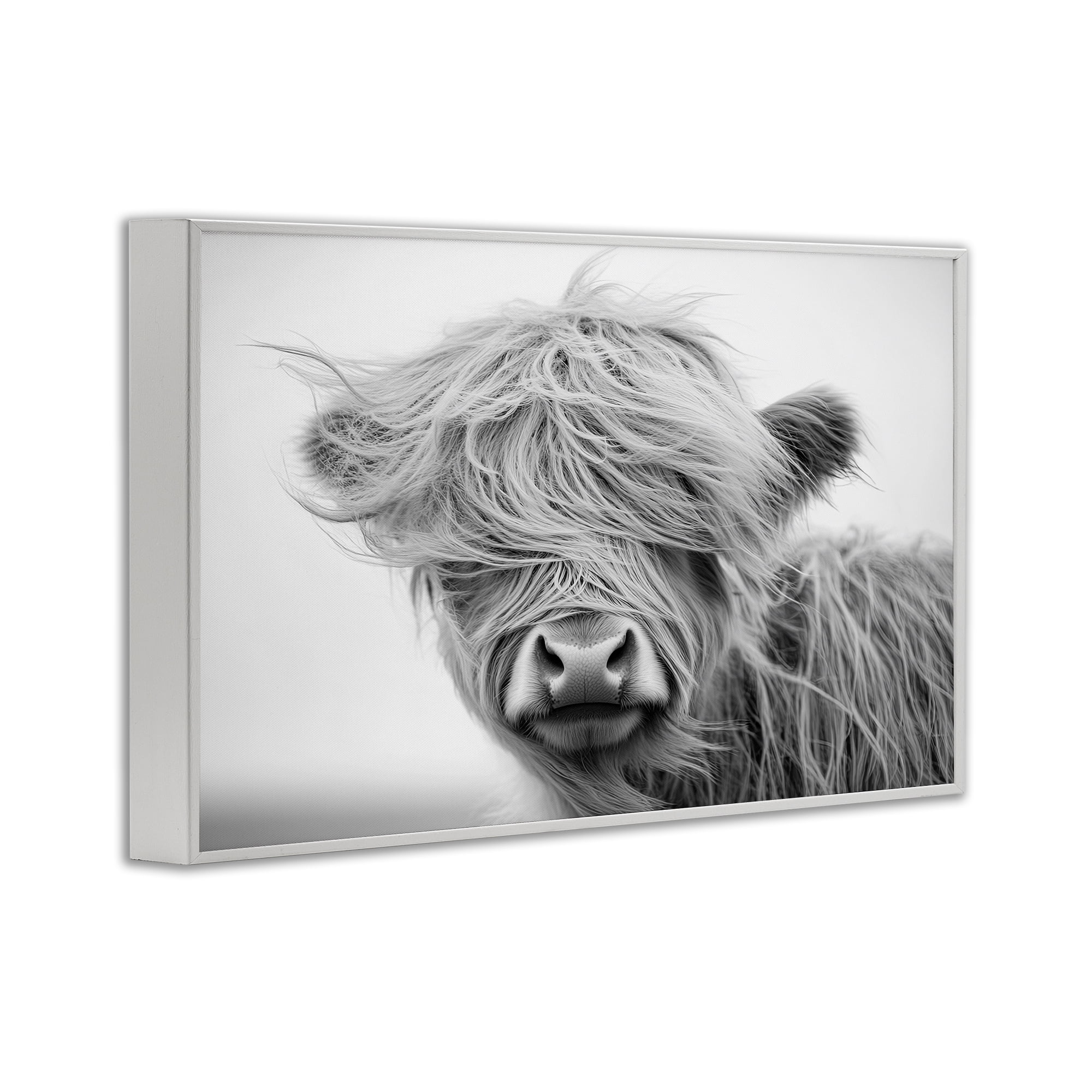 Stupell Industries Easy Breezy Cattle White Framed Giclee Art, design by Tina LeCour