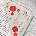 thumbnail image 1 of Hml 26 Letters Elegant Personalized Hand Embroidered Corner Bookmark Four Seasons Fun Bookmark Decoration Handmade Custom Letter Bookmark Hand Stitched Corner Bookmark, 1 of 1
