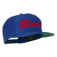 thumbnail image 5 of Flat Bill Hip Hop Casual Blood Embroidered Cap - Royal OSFM, 5 of 5