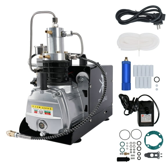 TUXING 4500Psi Pcp Compressor,Adjustable Auto Stop Version,Pcp Air Compressor,High Pressure Pump,Water Cooling Scuba Pump for Pcp Air Rifle, Scuba Tank Charging110V