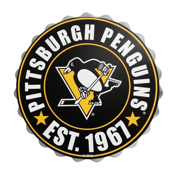Pittsburgh Penguins Bottle Cap Wall Logo