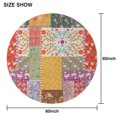 thumbnail image 6 of Pioneer Flower Floral Print Pattern Round Tablecloth 60"x60",Wrinkle Wipeable Table Cloth for Kitchen Dining Room Picnic Patio Party, 6 of 6
