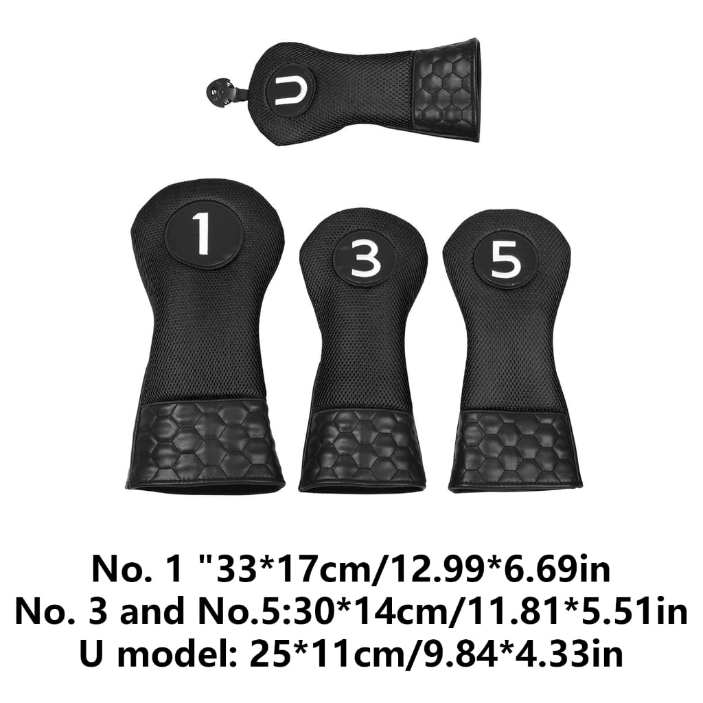 ANXPTIME 4Pcs PU Golfs Head Protective Cover for Drivers Golfs Head Cover Putter Protective Guard Golfs Iron Headcover Club Cover