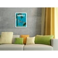thumbnail image 4 of Jet Clippers to Hawaii - Hawaiian Surfers Linking Hands - Vintage Airline Travel Poster by Aaron Fine c.1959 - Fine Art Matte Paper Print (Unframed) 18x24in, 4 of 4