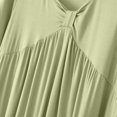 thumbnail image 6 of Xixinqiwan Women's Plus Size Nightgown Modal Cotton Nightdress Short Sleeve Sleepwear Summer V Neck Long Nightwear Green L, 6 of 6