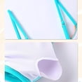 thumbnail image 6 of NAFUU Little Girls' Summer Swimwear 2 Piece Color Block Bikini With Adjustable Shoulder Strap Swimwear Tankini For Teen Sizes 7-8 Years, 6 of 6