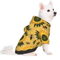 thumbnail image 2 of Fotbe Bees and Sunflowers Print Small Dog Sweater Hoodies Pet Grey Hooded Soft Fleece Sweatshirts with Pocket Fall Winter Puppy Cat Sweaters Warm Clothes-Medium, 2 of 7