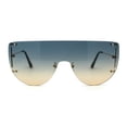 thumbnail image 1 of Lunettes de Soleil Minimalistes Sans Monture à Lentille Mono Premium Qualité Optique Or Vert Jaune, 1 of 4