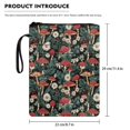 thumbnail image 5 of HELLHERO Mushroom and Daisy Pattern Zipper Pouch with Handle Polyester Book Covers with Pocket for Travel Book Cover Carrying Case Book Protection, 5 of 5