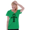 thumbnail image 4 of Ankh Egyptian Cross Symbolic Spiritual Womens Slim Fit Graphic Tee Brisco Brands X, 4 of 5