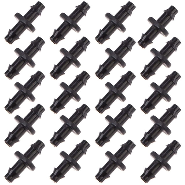 Conector de púas de 100 Uds. Conector de púas recto de goteo de plástico para sistema de riego por goteo de tubo de 4/7mm