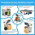 thumbnail image 2 of 13-in-1 DIY Solar & Battery-Powered Educational Robot Kit for Kids 7-14: Build 13 Fun Configurations with Dual Power Sources, Durable Plastic Construction, and Compact Design for Learning & Play, 2 of 5