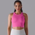 thumbnail image 5 of EHQJNJ Female High Impact Sports Bras for Women Large Bust Fashion Seamless Fluorescent Knit Yoga Wear Solid Color Semi Fixed Cup Crop Sleeveless Workout Vest Womens Sports Bras High Support No Pads, 5 of 7