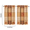 thumbnail image 4 of Fall Kitchen Curtains 39 Inch Short - 32Panel Set, Autumn Harvest Print, Rod Pocket Window Treatment for Thanksgiving, Farmhouse, Cafe, Living Room - Machine Washable, 4 of 4