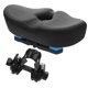 thumbnail image 3 of Bike Seat Cushion For Men Women Short Tip Wide Foam Padded Breathable Comfortable Shock Absorbing Soft Bicycle Saddle For Exercise Mountain Road Bikes, 3 of 3