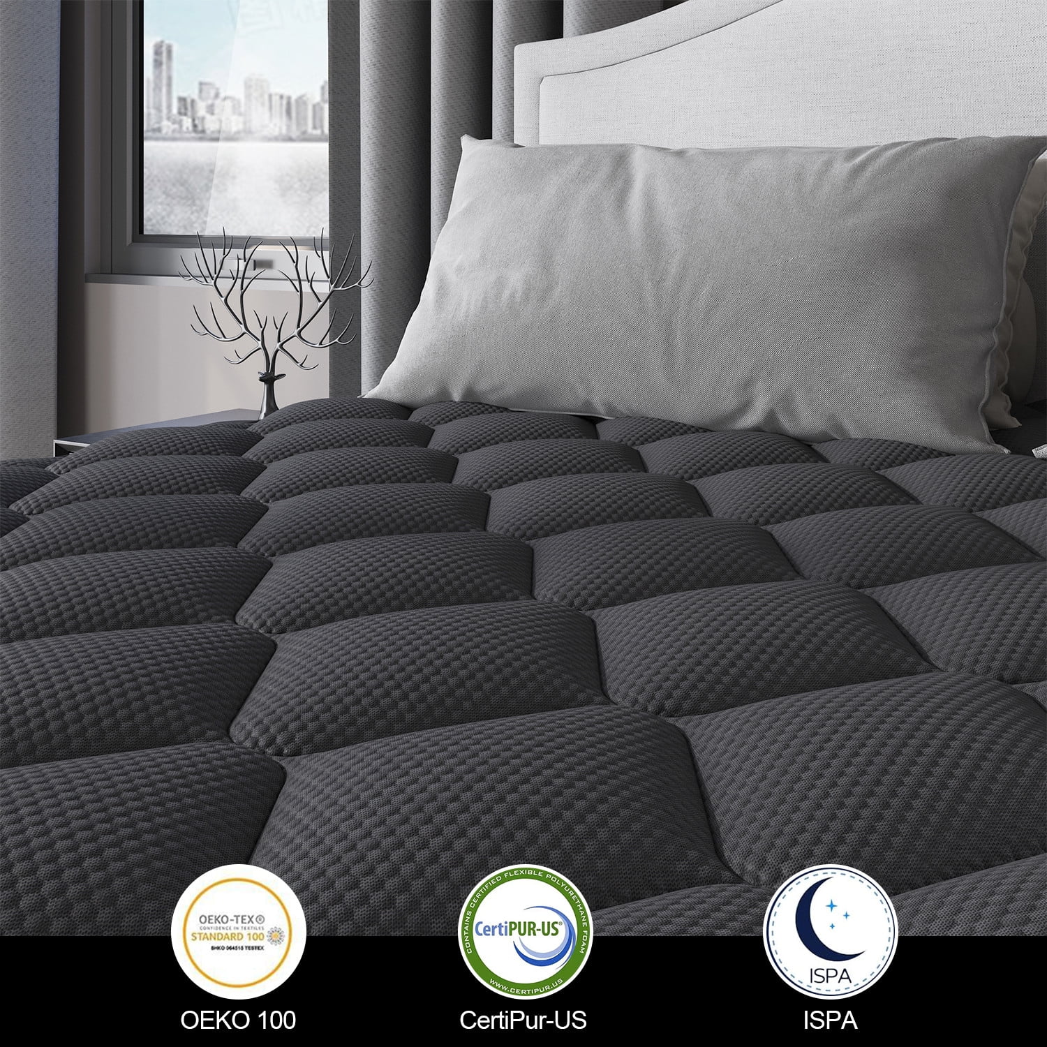 Viscountess King Mattress 10 Inch Hybrid Mattress in a Box Gel Foam Mattress Euro top Individually Wrapped Pocket Coils Innerspring Mattress Pressure Relief