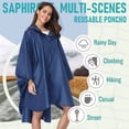 thumbnail image 2 of LEEYNEER Poncho Imperméable à Capuche pour Adultes Femmes avec Poches, 2 of 5