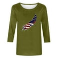 thumbnail image 4 of Teissuly Women 3/4Sleeves Casual Shirts Pullover Loose Tunic Tops Print Blouse, 4 of 4