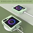 thumbnail image 5 of for Samsung Galaxy Z Flip 5 Case with Ring, Shockproof Thin Slim PC Protective Phone Case for Galaxy Z Flip 5G, Matcha Green, 5 of 16