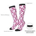 thumbnail image 5 of Picia Women Crew Soft Moisture-wicking Socks Orchids Flowers Pattern Design Cotton Socks, One Size fit All, 5 of 9
