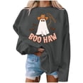 thumbnail image 2 of ICHUANYI Clearance Women's Casual Round-Neck Print Long Sleeve Pullover Blouse T-shirt Tops ICHUANYI "ICHUANYI", 2 of 5