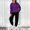 Purple, variant on Pyhlmscde Women's Solid Color Long Sleeve Pants Suit, Fall Outfits for Women, Women Fall Clothes, Matching Sets