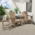 thumbnail image 4 of Polytrends  Laguna 3-Piece Poly Adirondack Rocking Chairs and Side Table Set Weathered Wood, 4 of 5