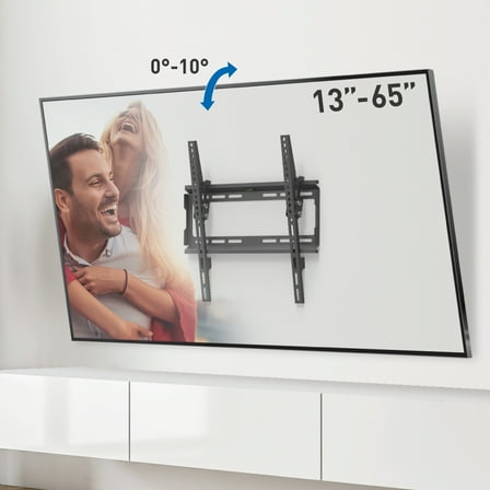 Barkan Tilt TV Wall Mount 80 lbs Black 2 Year Warranty