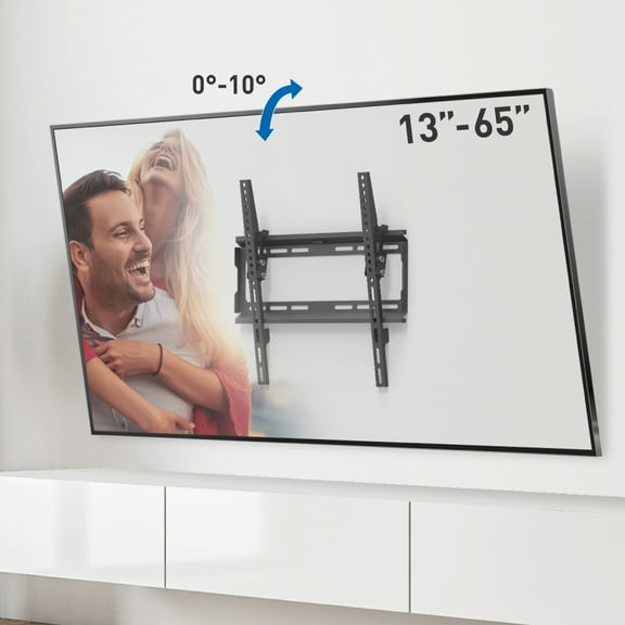 Barkan Tilt TV Wall Mount 80 lbs Black 2 Year Warranty