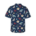 thumbnail image 3 of Picia Sea Creatures Gentle Cotton Regular Fit Short Sleeve Casual Hawaiian Shirt for Men-Large, 3 of 9