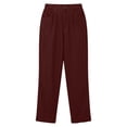 thumbnail image 5 of WULMLEO Women's Corduroy Straight Leg Pants Elastic Back Waist Button Zip Fly Loose Casual Trousers with Pockets Wine S, 5 of 7