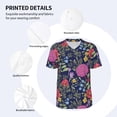 thumbnail image 3 of Lsque Floral Pattern Mens Polo Golf Shirts Funny Graphics Shorts Sleeve Button Shirts Baseball T-shirt-X-Large, 3 of 7
