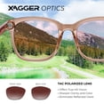 thumbnail image 3 of Square Polarized Mirrored Sunglasses for Women Colorful 80's Anti-Glare TR90 Frame UV Protection Sun Glasses, 3 of 7
