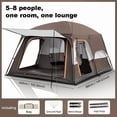 thumbnail image 5 of 8 Person Outdoor Family Camping Tents, 12' x 8' x 6', Easy Setup Waterproof Windproof Backpacking Tent with Divided Curtain, Lightweight Portable for Camping, Travel, Fishing, Hiking, Coffee, 5 of 10