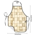 thumbnail image 2 of Anti-Fouling Belt Pocket Elasticated Apron - Non-Slippery Non-Fading Non-Shrinking Non-Crinkly Water-Repellent Beige Checked Hand-Drawn Sketch_1, 2 of 8