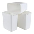 thumbnail image 7 of 3 Pack Trash Cans - 4.5 Gallon Rectangular Wastebaskets for Kitchen, Bathroom, Office - Slim Plastic Garbage Cans with Handles - White, 7 of 7