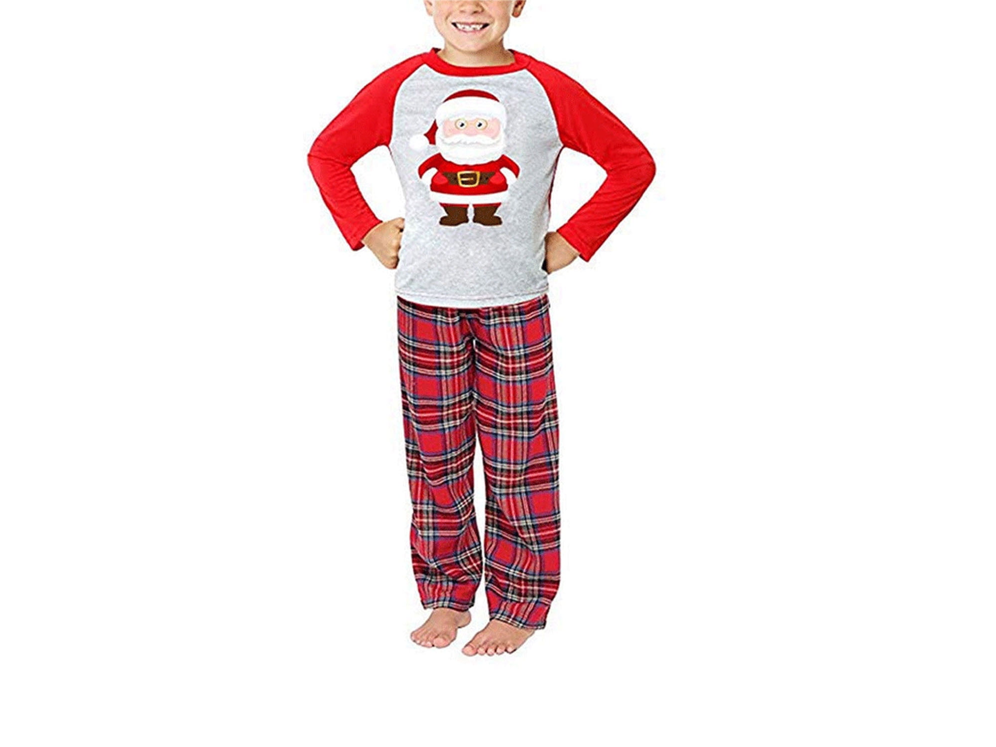 2022 Xmas Pjs Family Matching Santa Claus Adult Women Kids Christmas Nightwear Pyjamas Pajamas Striped - Walmart.com