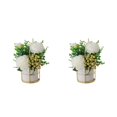 thumbnail image 4 of kurtrusly Artificial Flowers With Vase Add Of Color And Style To Any Room Indoor Pinellia white 2Set, 4 of 6