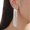 Silver, variant on Versatile Copper Earrings Featuring Irregular Slope and Crystals Detail
