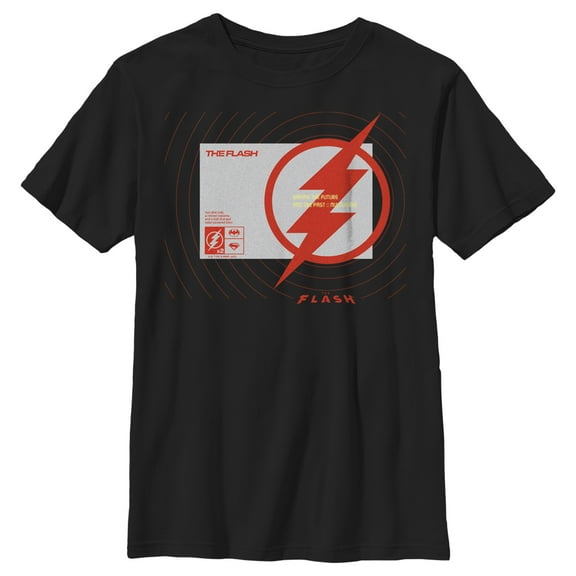 Boy's The Flash Saving the Future and the Past Lighting Bolt  Graphic Tee Black X Small