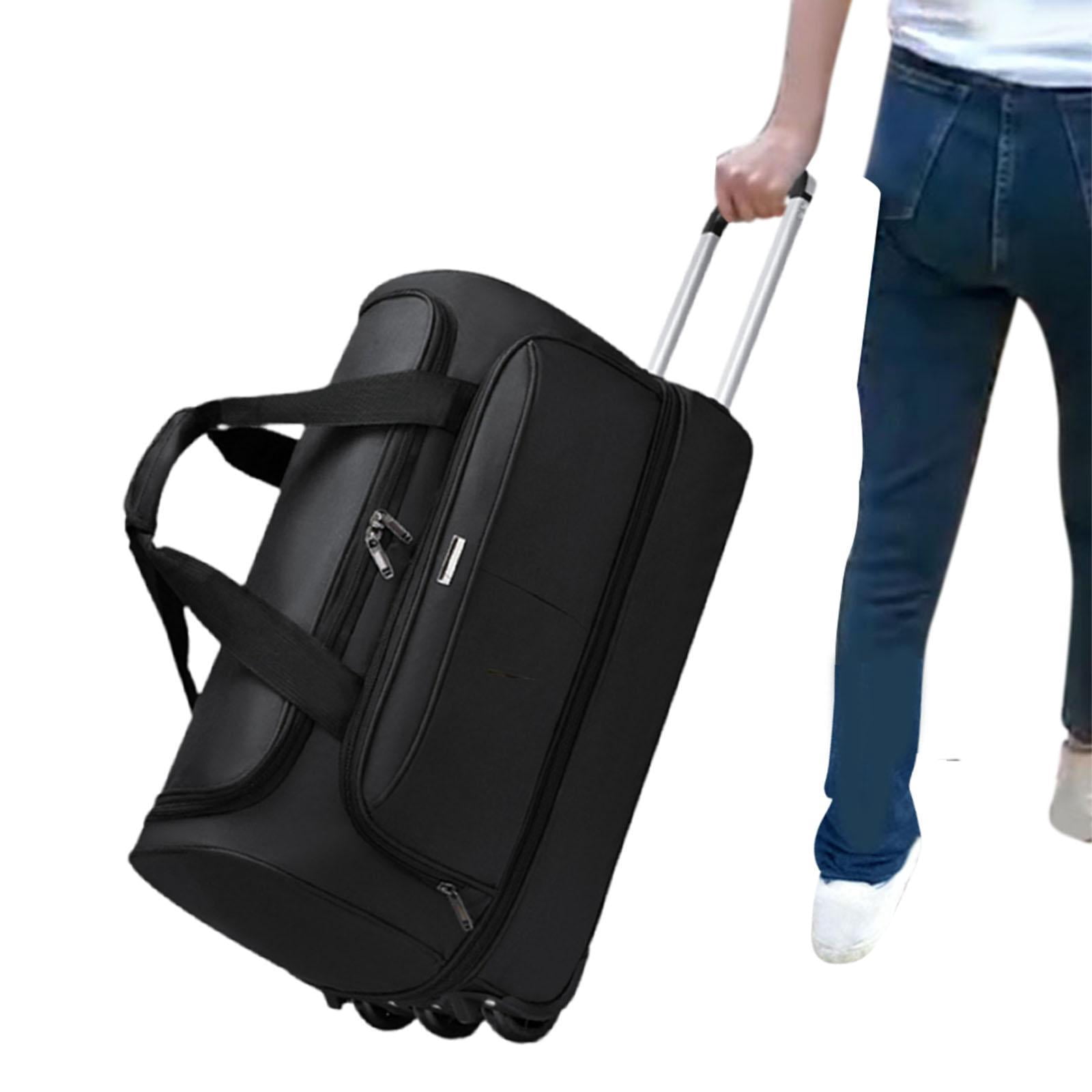 LeeQinersw Duffel Bag with Wheels Carrying Bag Handbag Suitcase for Travel Picnic Beach L