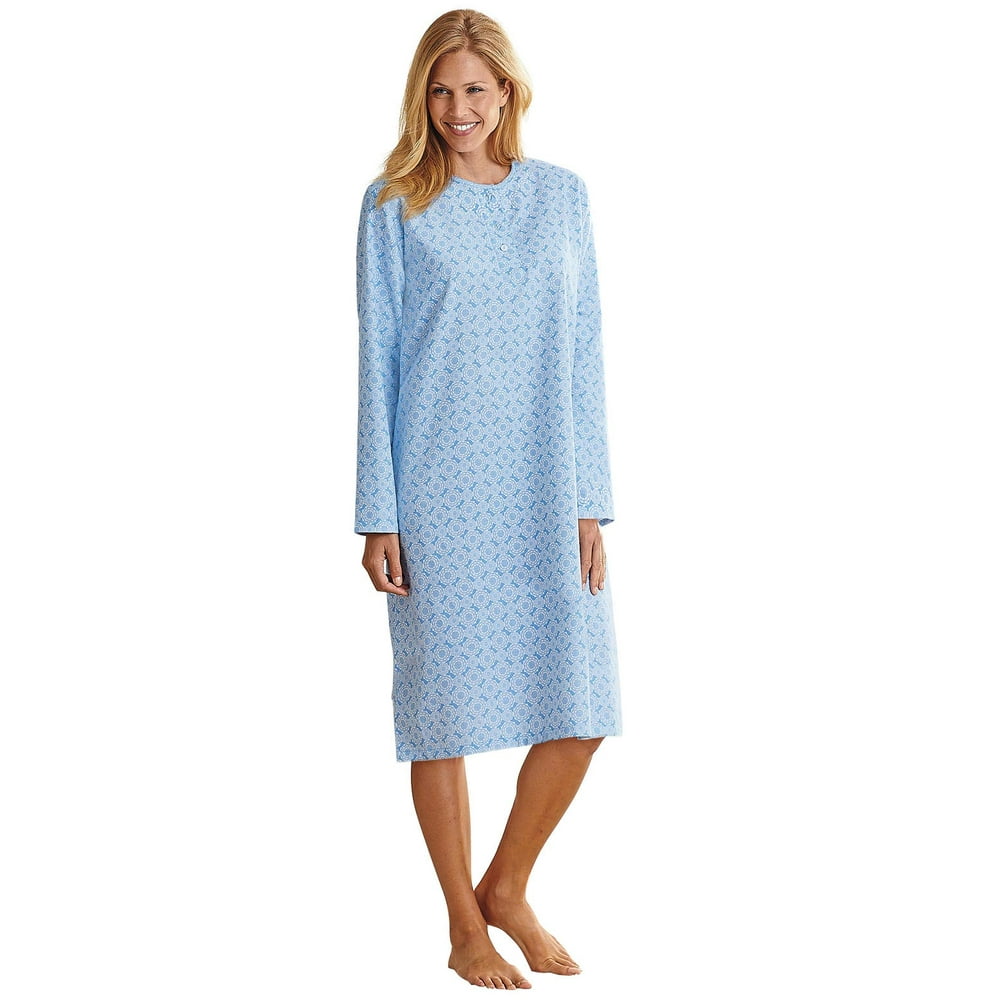 Carol Wright Henley Flannel Nightshirt